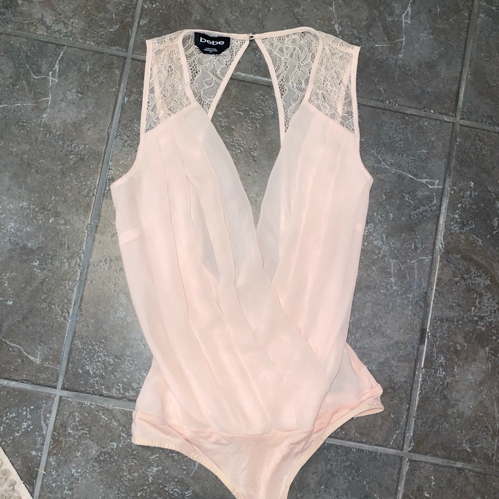 BEBE wrap lace bodysuit size S